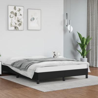 vidaXL Posteľný rám čierny 140x200 cm umelá koža