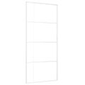 vidaXL Posuvné dvere nepriehľadné ESG sklo a hliník 90x205 cm biele