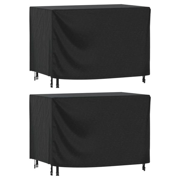 vidaXL Poťah na záhradný nábytok čierny 140x70x90 cm vodotesný 420D