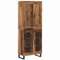 vidaXL Highboard 2 ks Staré drevo 69,5 x 34 x 180 cm