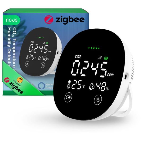 NOUS E10 Tuya/ZigBee, Senzor CO2teploty a vlhkosti