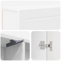 vidaXL Rám krbu Biela 102 x 18 x 100,5 cm Kompozitné drevo
