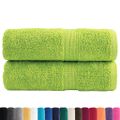 vidaXL Prémiové uteráky pre hostí SOLUND 2 ks, jablkovo zelené 30x50 cm, 600 g/m²