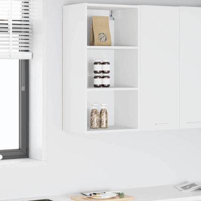 vidaXL Závesná skrinka Biela 40 x 29,5 x 80 cm Kompozitné drevo