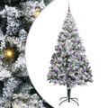 vidaXL Umelý vianočný stromček Biela 240 cm PVC a Oceľ a Plast