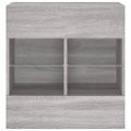 vidaXL TV nástenná skrinka s LED svetlami sivá sonoma 58,5x30x60,5 cm