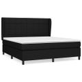 vidaXL Posteľný rám boxspring s matracom čierny 160x200 cm látka