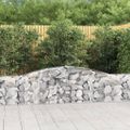 vidaXL Oblúkový gabionový kôš 2 ks 400x30x60/80 cm pozinkované železo