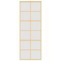 vidaXL Posuvné dvere zlaté 76x205 cm matné ESG sklo a hliník