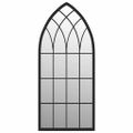 vidaXL Zrkadlo čierne 100x45 cm železo interiérové