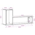 vidaXL TV skrinka 100 x 30 x 50 cm Dub artisan Kompozitné drevo