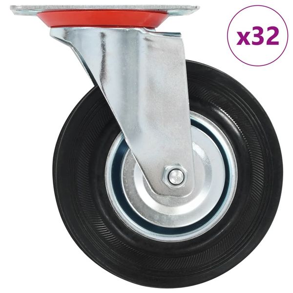 vidaXL Otočné kolieska 32 ks, 125 mm