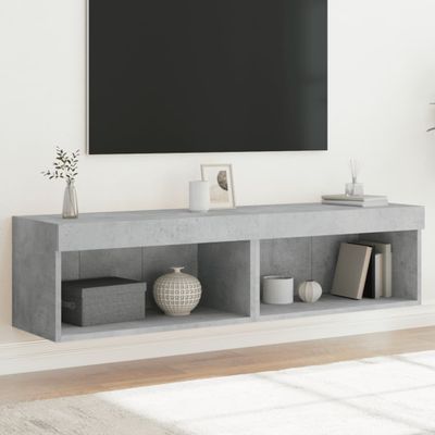 vidaXL TV skrinky s LED svetlami 2 ks betónové sivé 60x30x30 cm