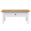 vidaXL Konferenčný stolík, biely 100x60x45 cm, borovica Panama Range