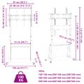vidaXL TV stojan na kolieskach 32-90 palcov Max VESA 800x600 mm 100 kg