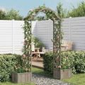 vidaXL Záhradná pergola s kvetináčom sivý jedľový masív