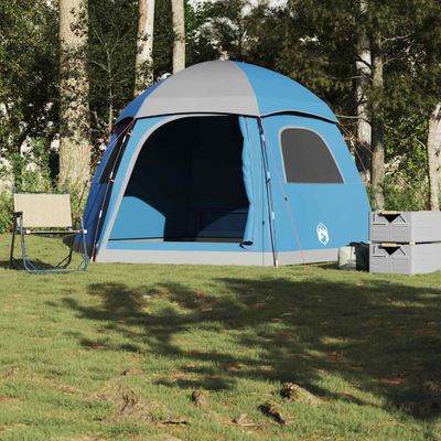 Rodinný stan vidaXL Igloo pre 6 osôb, modrý, vodeodolný