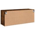 vidaXL TV skrinka nástenná dymový dub 100x30x41 cm