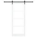 vidaXL Posuvné dvere 93 x 232 cm Masívne borovicové drevo a sklo