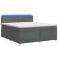 vidaXL Posteľ boxspring s matracom Tmavosivá 140 x 190 cm Látka