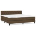 vidaXL Boxspring posteľ s matracom tmavohnedá 160x200 cm látka