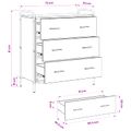 vidaXL Servírovacia skriňa Staré drevo 97 x 33 x 81 cm