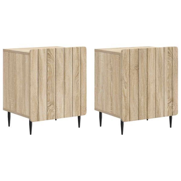 vidaXL Nočný stolík 2 pcs Dub sonoma 43 x 34,5 x 52 cm