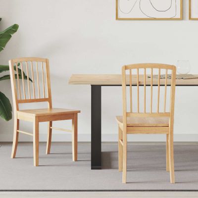 vidaXL Jedálenské stoličky 2 pcs Prírodná 50 x 52,5 x 91 cm
