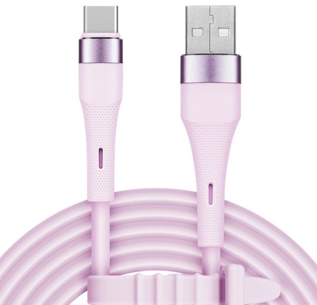 Kábel USB silikónový Kruger&amp;Matz KM1268-1P USB-USB-C, 1m, sv. ružová Kabel USB silikonový Kruger&Matz KM1268-1P USB - USB-C, 1m, sv. růžová