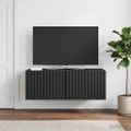 vidaXL Nástenná TV skrinka 78,5 x 31 x 30 cm Čierna Kompozitné drevo