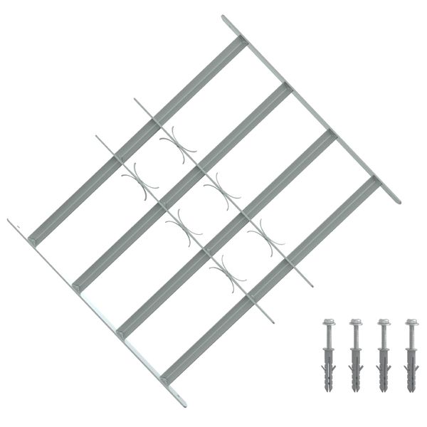vidaXL Bezpečnostné mreže na okná so 4 priečnymi tyčami 3 pcs