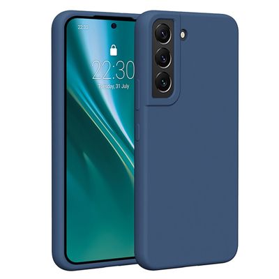 Etteri Silicone case pre Samsung Galaxy S22 tmavomodrá