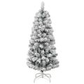 vidaXL Umelý Sklápací Vianočný Stromček 150 LED Zelená a biela 120 cm