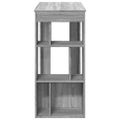 vidaXL Barový stôl s policami sivý sonoma 102x50x103,5cm kompoz. drevo
