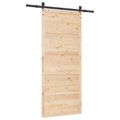 vidaXL Posuvné dvere Prírodná 80 x 208 cm Borovicový masív