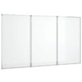 vidaXL Magnetická biela tabuľa skladacia 150x80x1,7 cm hliník