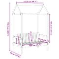 vidaXL Lavica so strieškou voskovohnedá 117,5x70x176,5 cm borovica