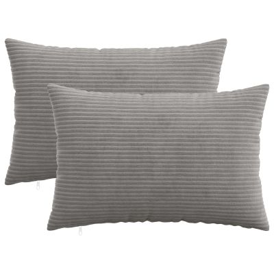 vidaXL Poťah na podložku 2 pcs HEERLEN Svetlosivá 40 x 60 cm manšestr