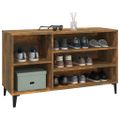 vidaXL Botník dymový dub 102x36x60 cm spracované drevo