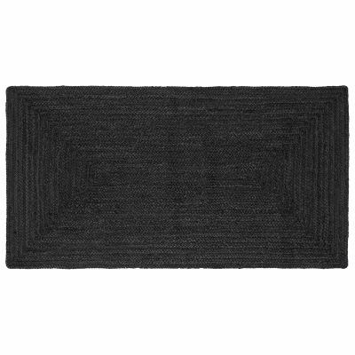 vidaXL Kusové koberce Obdĺžnikový Tmavosivá 80 x 150 cm Juta