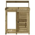vidaXL Stôl na presádzanie s policami 82,5x50x109,5 cm impreg.borovica