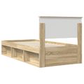 vidaXL Rám postele Sonoma dub 75 x 190 cm Kompozitné drevo