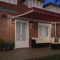 vidaXL Ručne zaťahovacia markíza s LED burgundská 500x300 cm