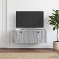vidaXL Nástenná TV skrinka 78,5 x 41 x 30 cm Sivý Sonoma