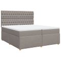 vidaXL Boxspring posteľ s matracom sivohnedý 200x200 cm látka
