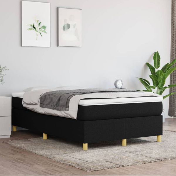 vidaXL Boxspring posteľ s matracom čierny 120x200 cm látka