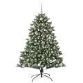 vidaXL Umelý vianočný stromček Zelená 150 cm PVC, plast a oceľ