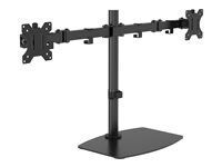 Stojan - na 2 LCD displeje - oceľ - čierna - veľkosť obrazovky: 13"-32" - na stôl