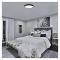 LED nástenné svietidlo ILVI, kruhové 45 W, stmievanie + CCT, čierna + drevo