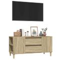 vidaXL TV skrinka dub sonoma 102x44,5x50 cm spracované drevo